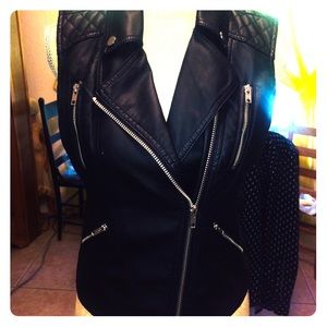 Leather vest NWOT